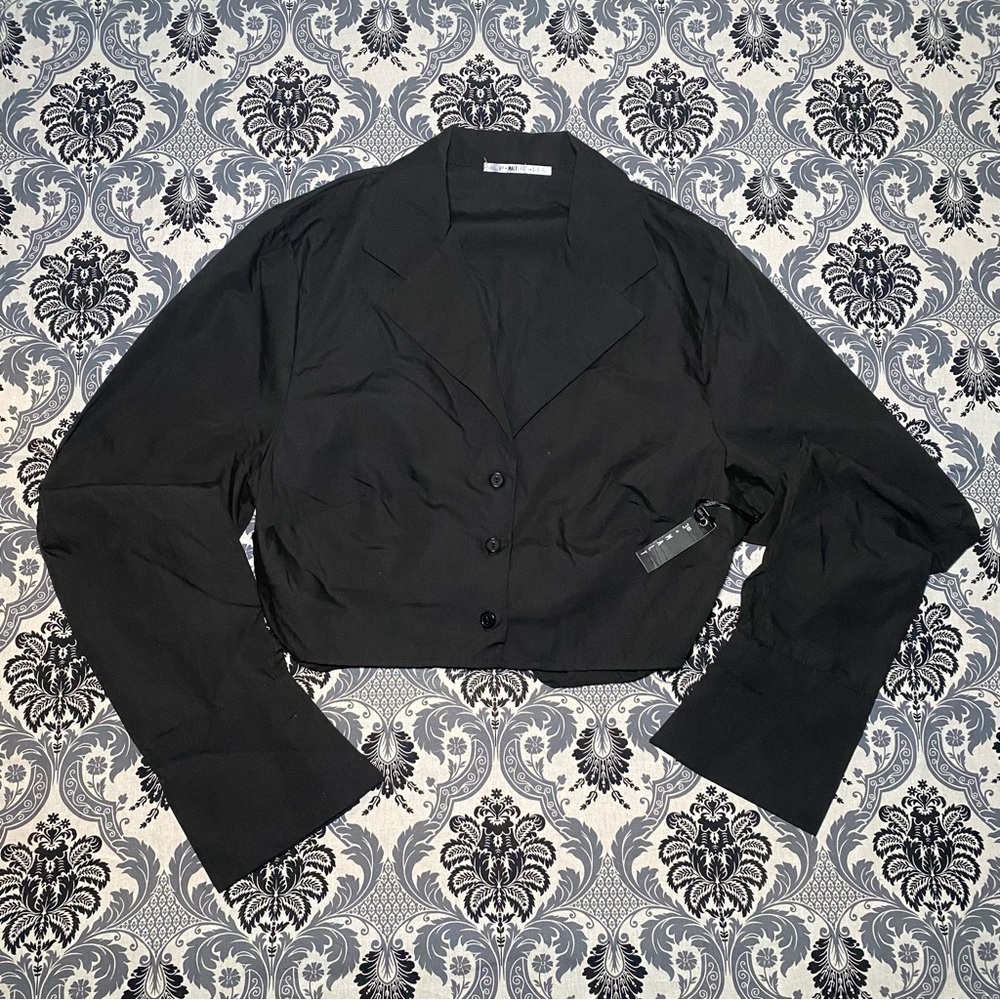 Cropped Button Up Blouse